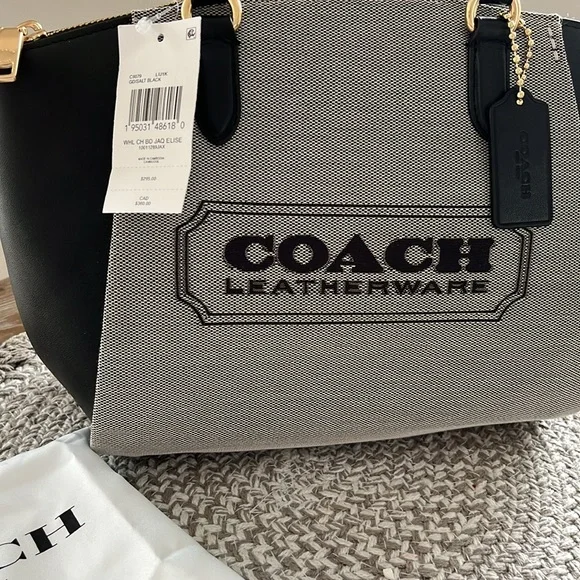 NWT Coach Elise Satchel in Jacquard - Picture 2 of 11